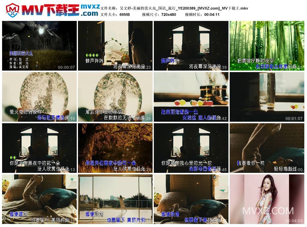吴文婷-美丽的萤火虫_国语_流行_YE200389
